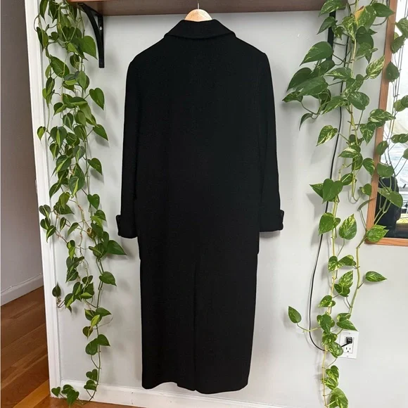 Black Regency Cashmere Double Breasted Trench Coat, Very Warm - 10 - Picture 4 of 8